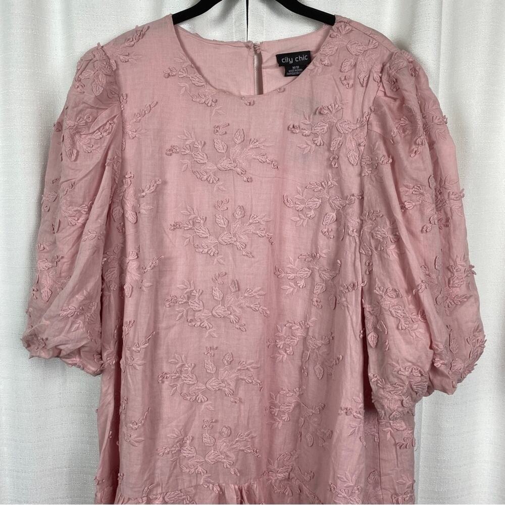 City Chic Crystal Pink Layla Babydoll Dress Sz.M(18) NWT - Picture 6 of 16